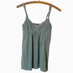 Vintage Prairie Cottagecore Green Tank Y2K Boho Fast Shipping